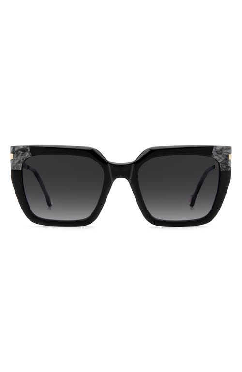 Carolina Herrera 55mm Rectangular Sunglasses In Black