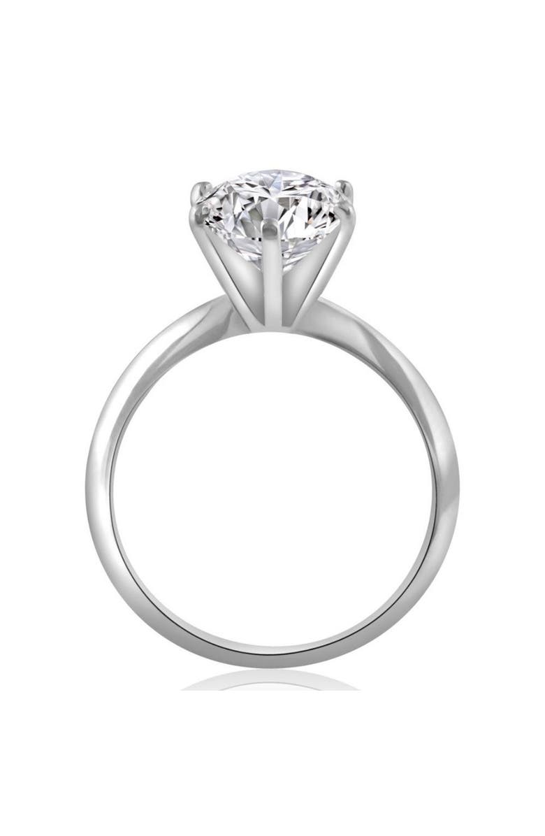 Bliss Diamond 3Ct Certified Platinum Solitaire Oval Lab Grown Diamond Engagement Ring, Alternate, color, 