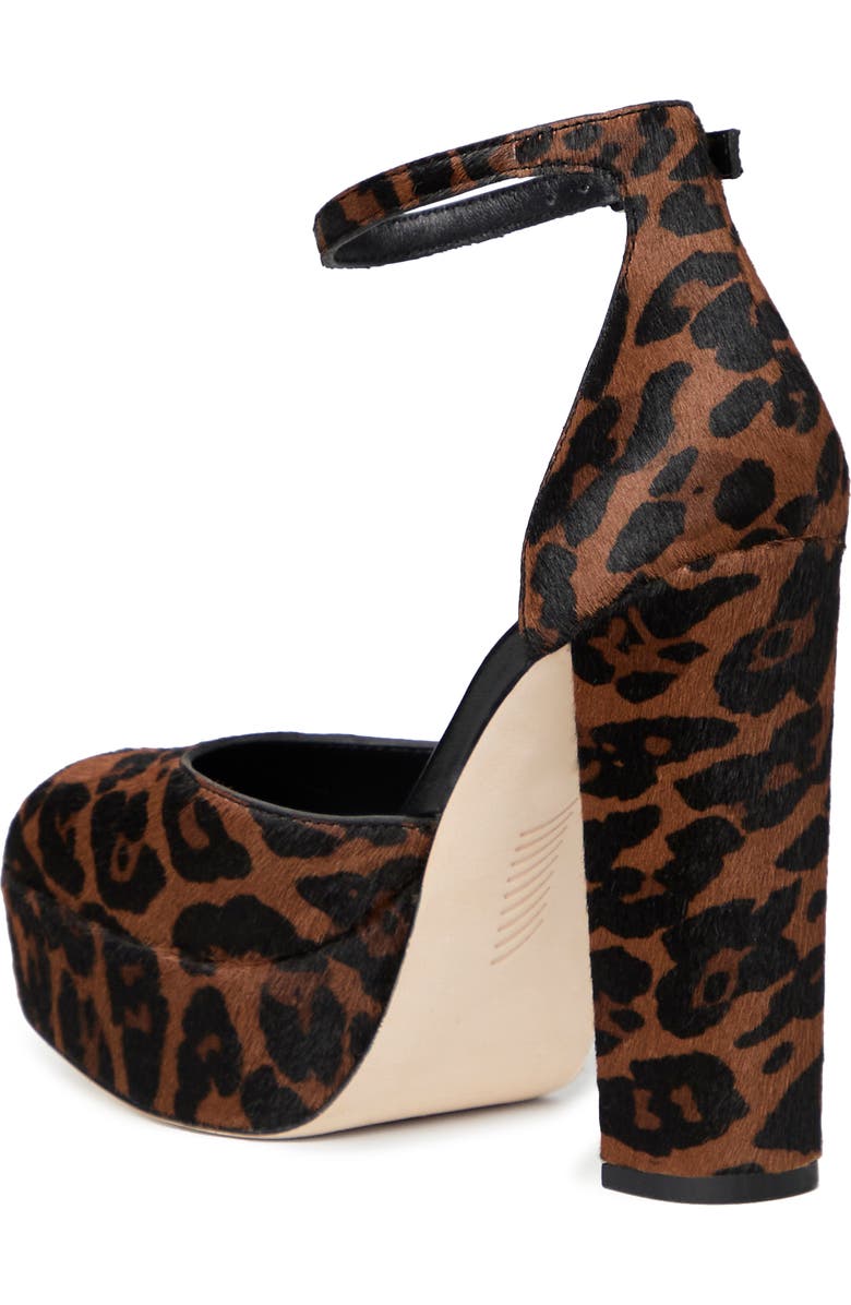 PAIGE Molly Ankle Strap Platform Pump, Alternate, color, Leopard Calf Hair