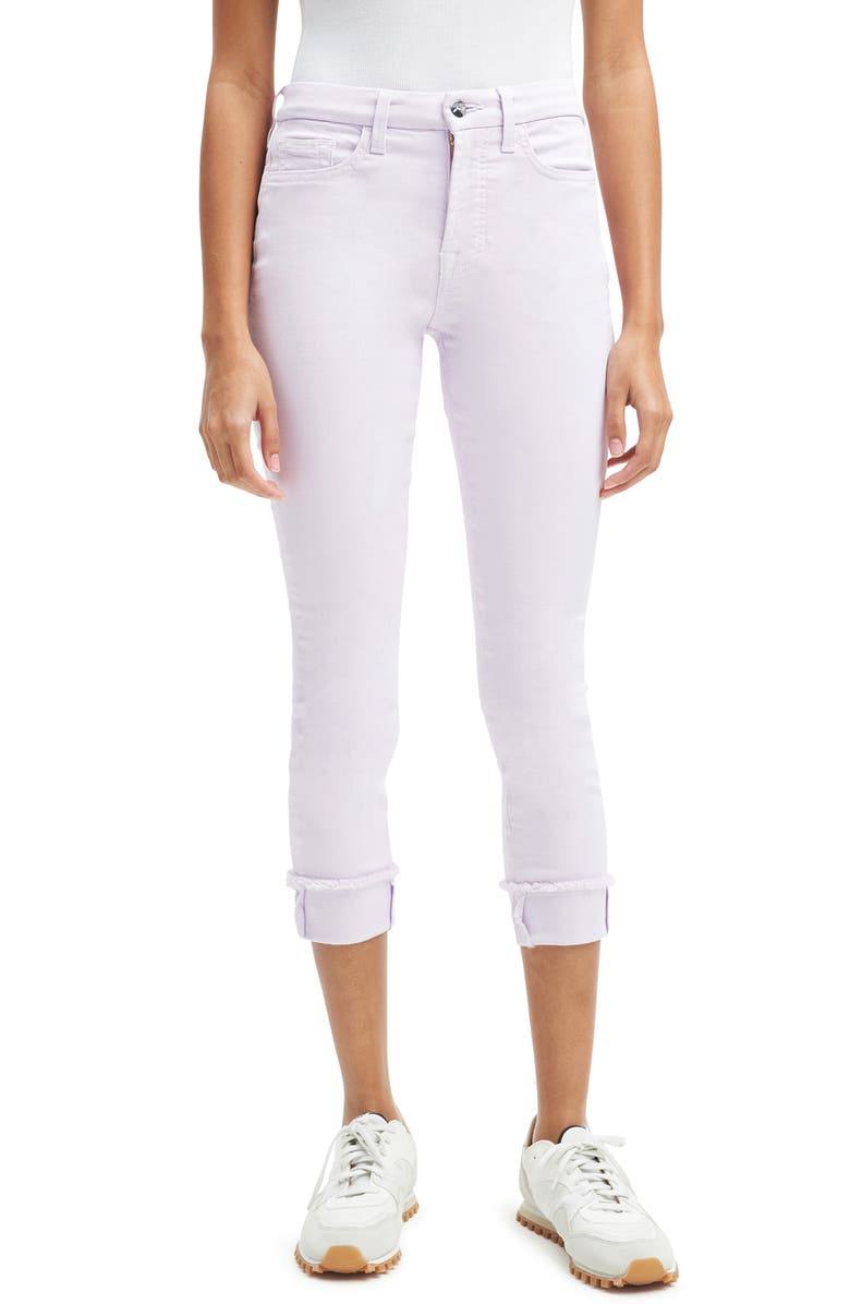 JEN7 by 7 For All Mankind Fray Hem Crop Skinny Jeans, Main, color, 