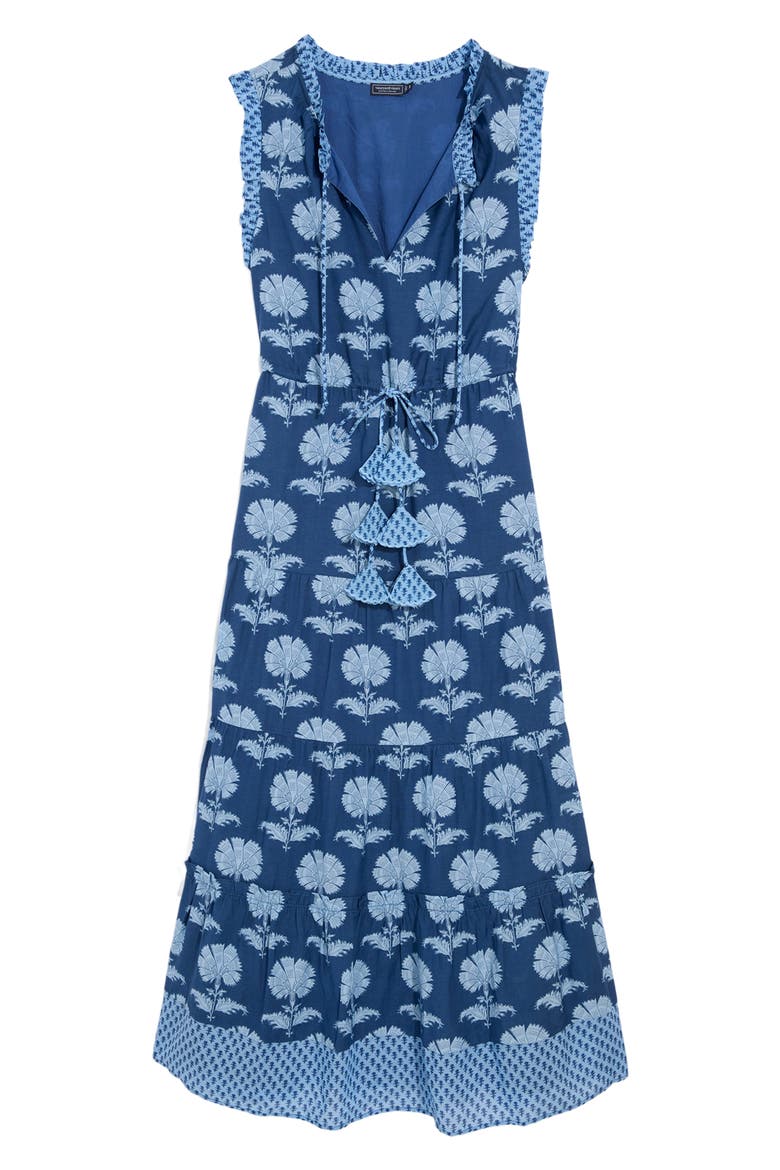 Abigail Print Tie Waist Sleeveless Dress, Alternate, color, QUINN FLORAL MOON