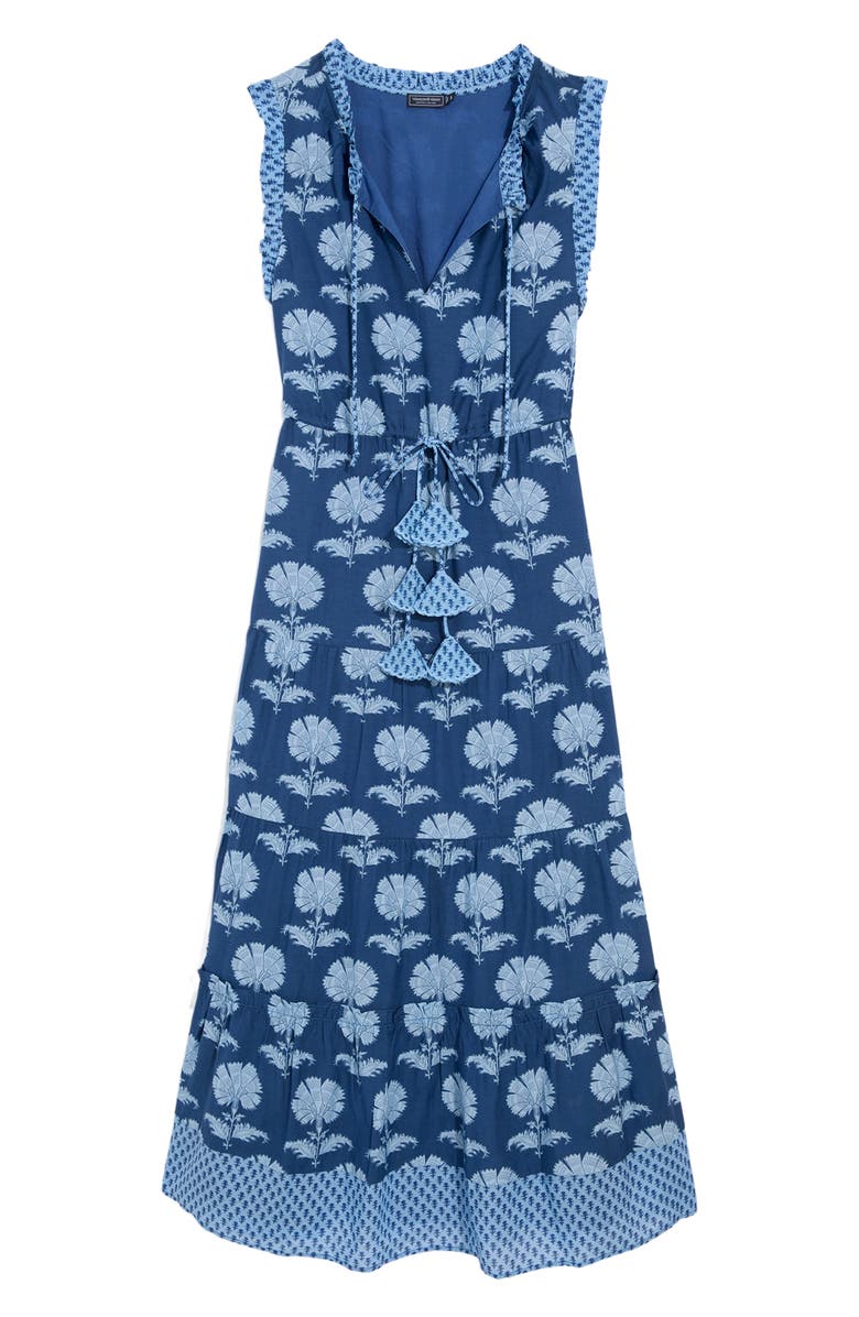 vineyard vines Abigail Print Tie Waist Sleeveless Dress, Main, color, Quinn Floral Moon