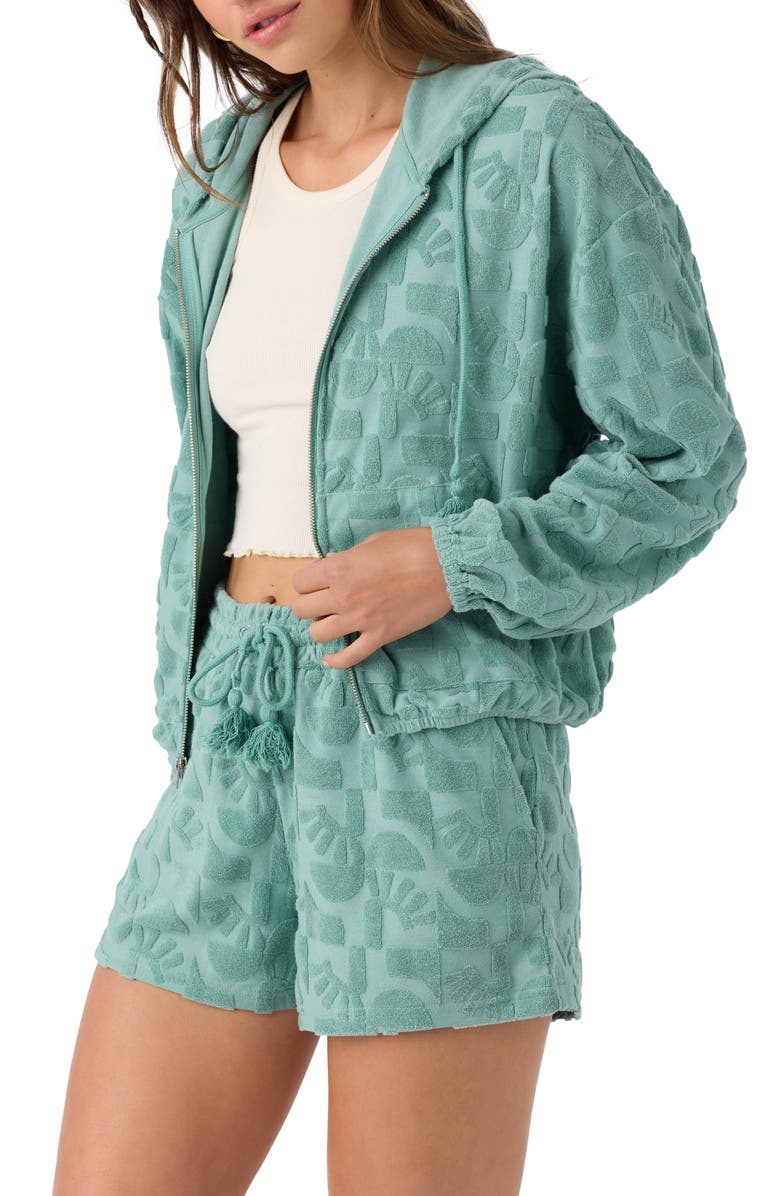 O'Neill Deven French Terry Zip Hoodie, Alternate, color, Oil Blue