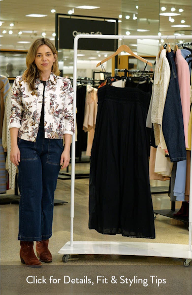 Danielle Embroidered Lace Ruffle Trim Midi Dress, sales video thumbnail
