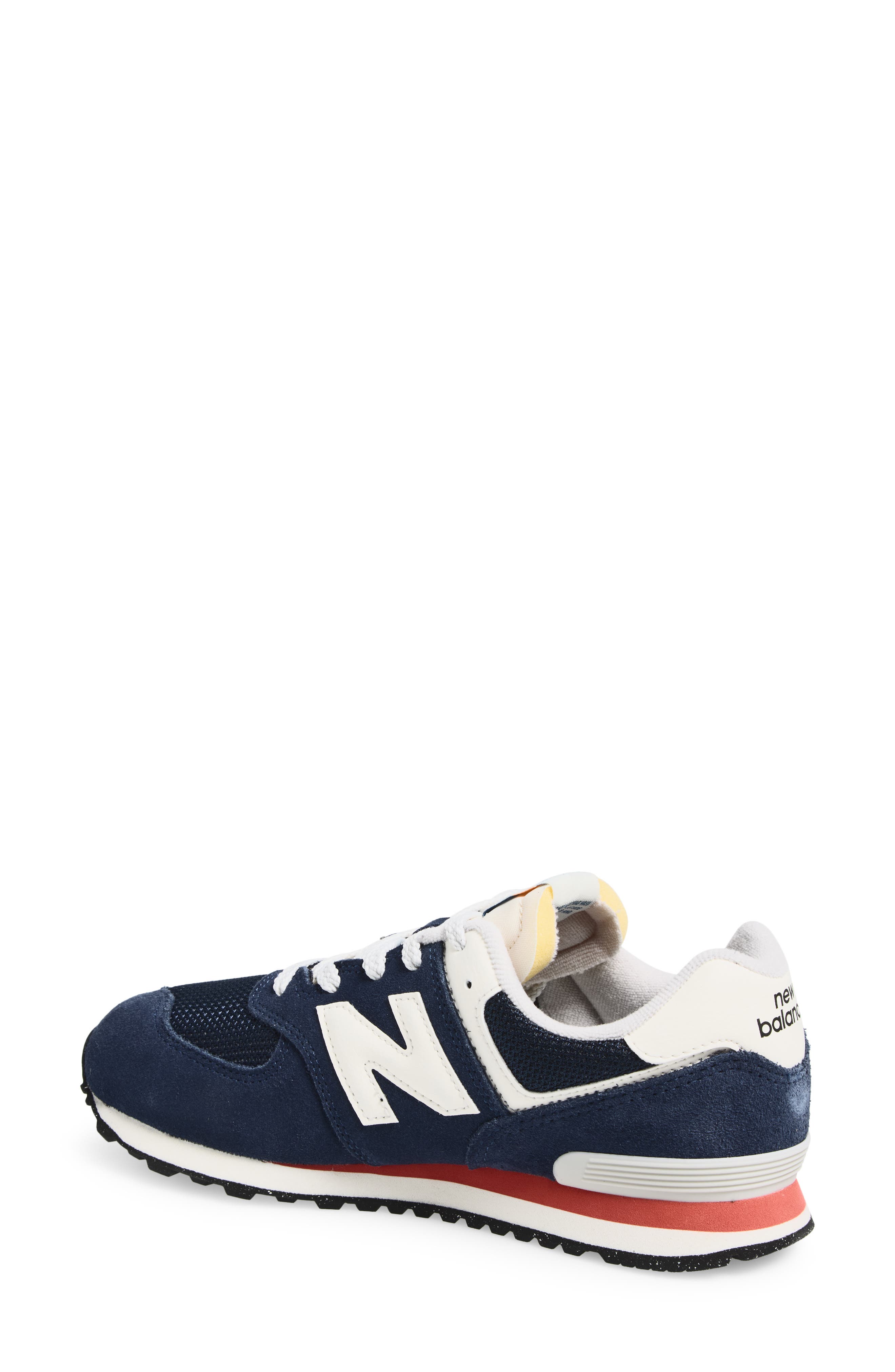 New Balance Kids' 574 Sneaker, Alternate, color, Nb Navy/ Blast Red