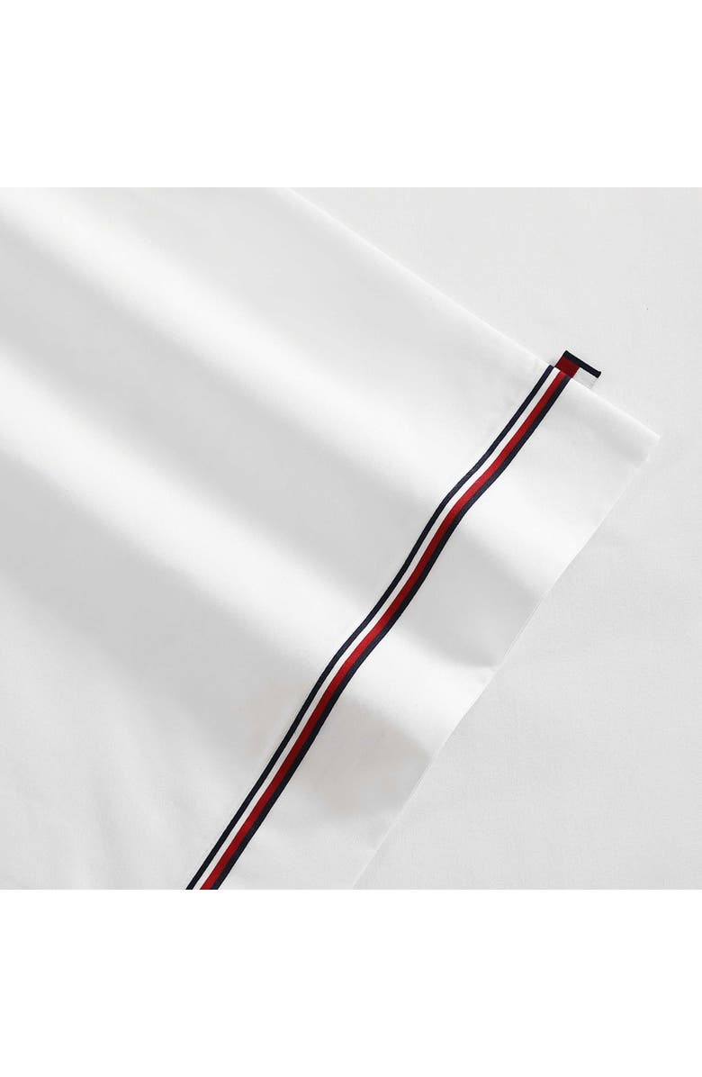 Tommy Hilfiger Global Stripe Cotton Percale Sheet Set, Alternate, color, Red
