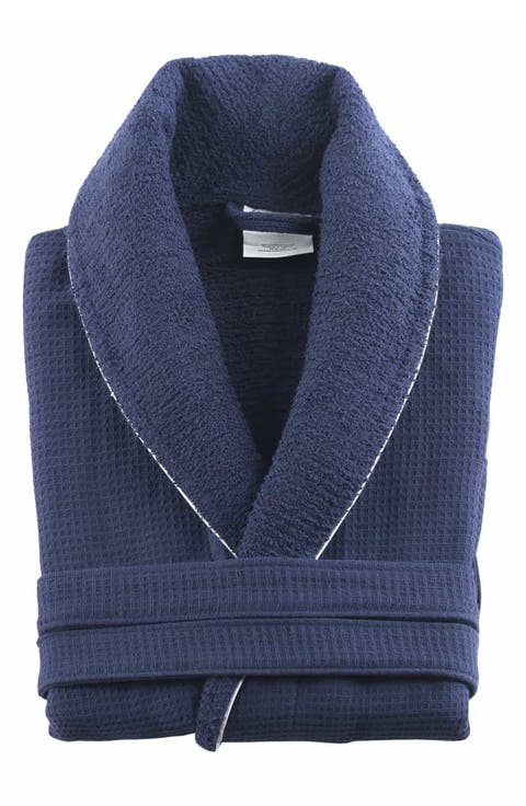 Shawl Waffle Turkish Cotton Bathrobe