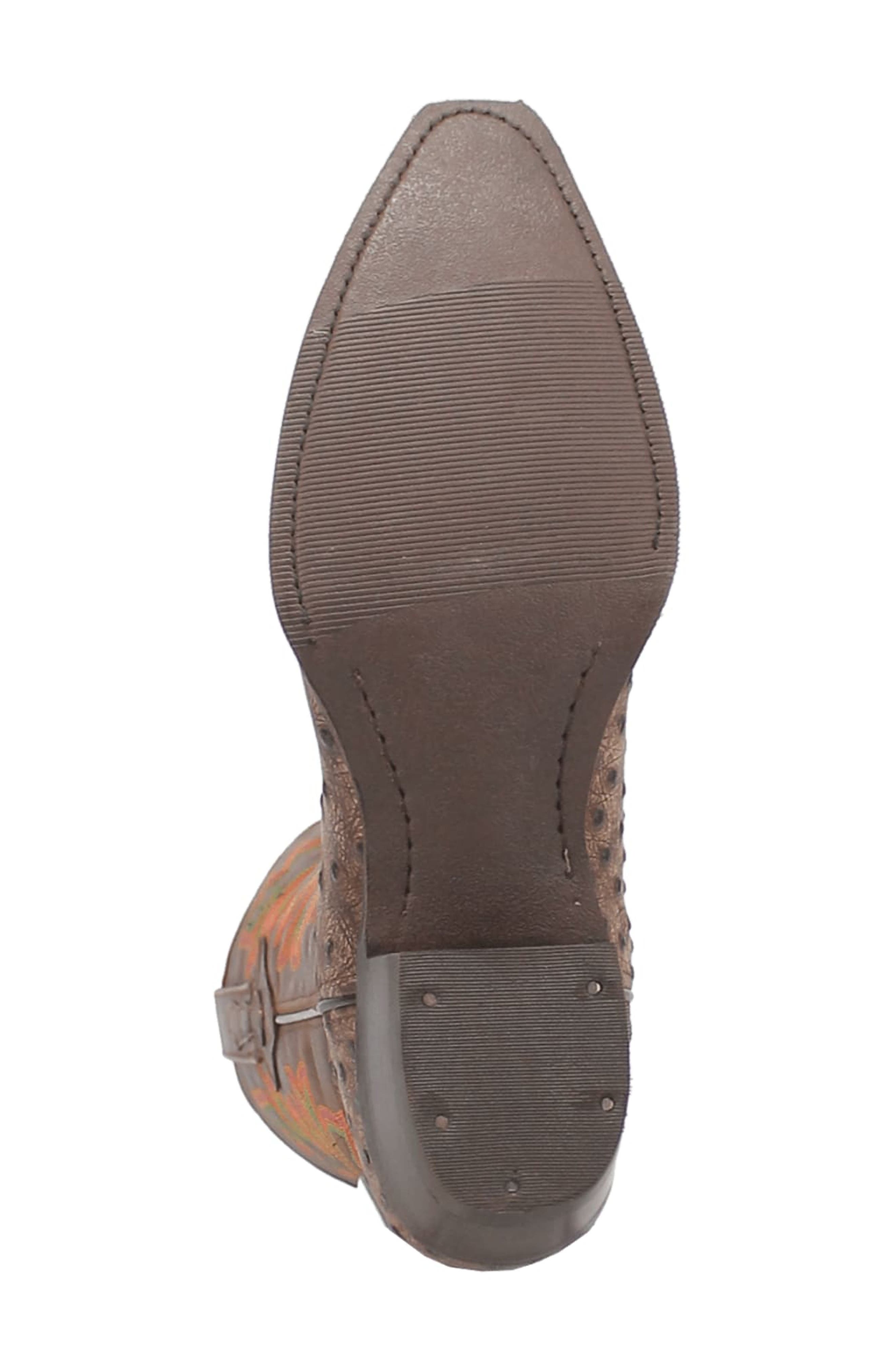 Outlaw Ostrich Embossed Cowboy Boot, Alternate, color, CEMENT
