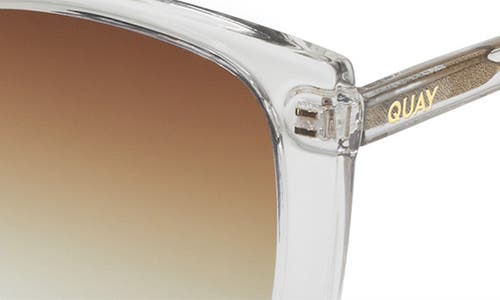 Quay Ever After 59mm Cat Eye Sunglasses In Clear/sepia