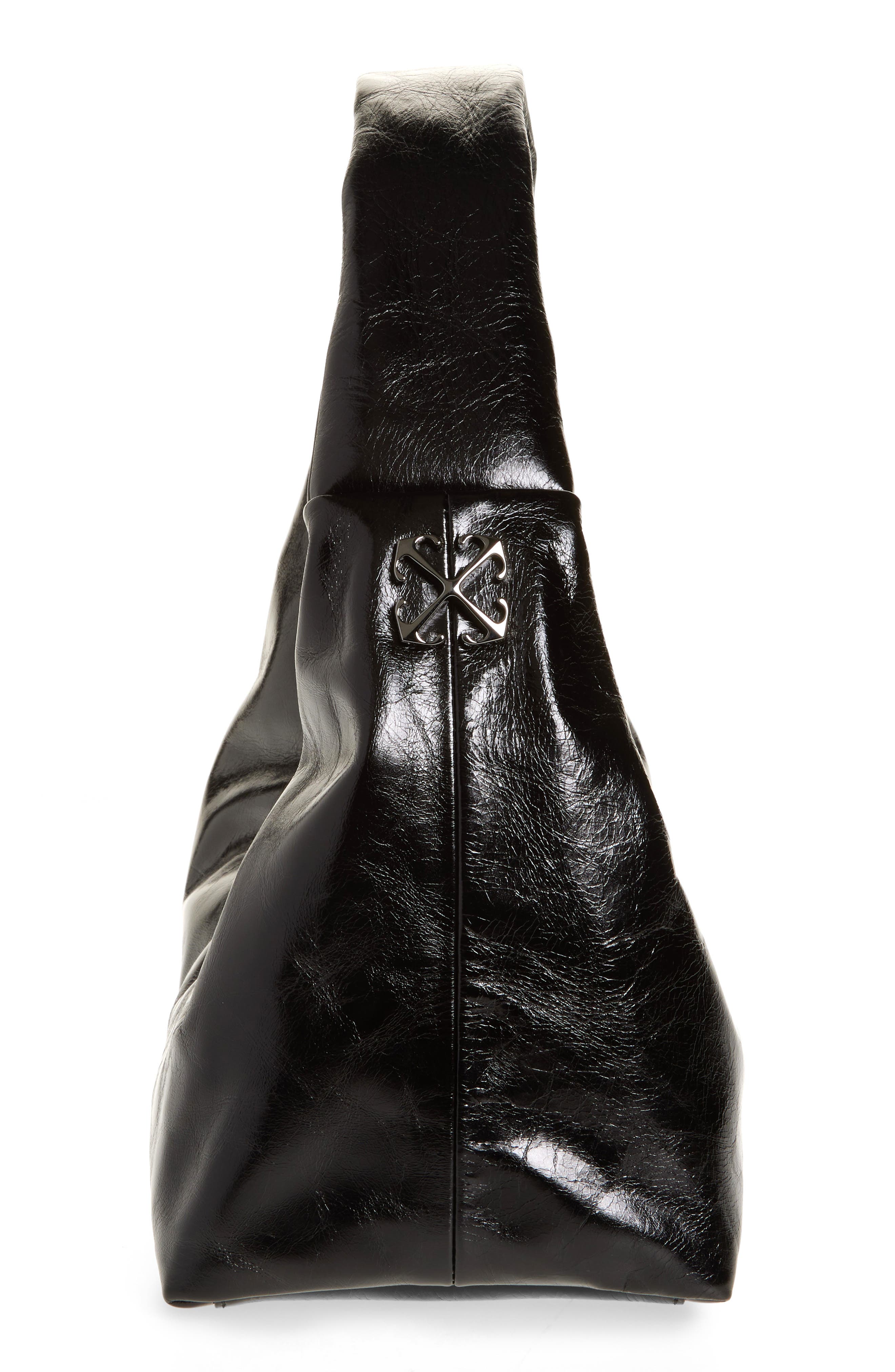 Off-White Jumbo Arcade Leather Hobo Bag, Alternate, color, 