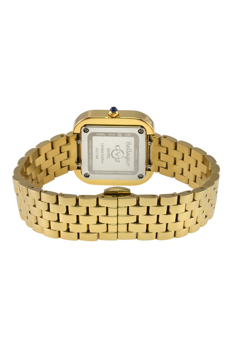 Bellagio Diamond Swiss Bracelet Watch, 30mm, Alternate, color, GOLD