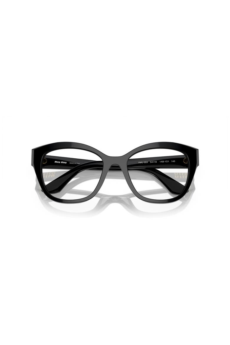 54mm Square optical glasses, Alternate, color, Black