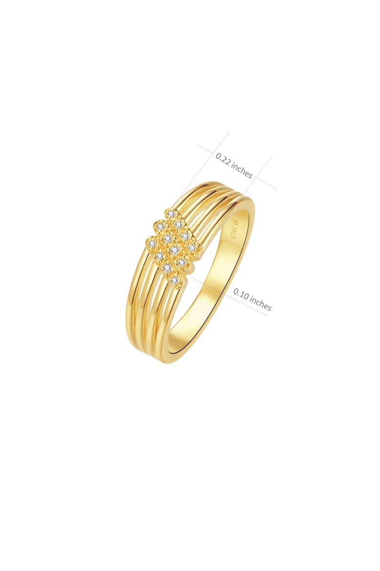 Elaine Diamond Ring | 12 natural diamonds | 925 Sterling Silver | Ring | 7 | Yellow 18k-Gold Plated, Alternate, color, Yellow 18k Gold Plated