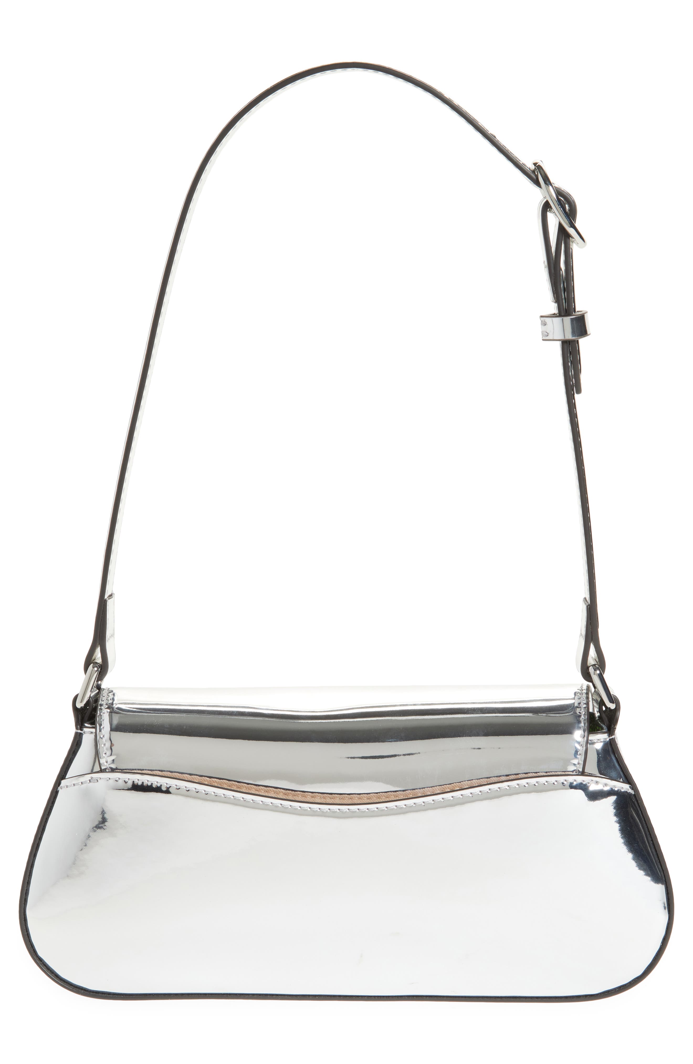 Sam Edelman Small Loraine Metallic Faux Leather Shoulder Bag, Alternate, color, 