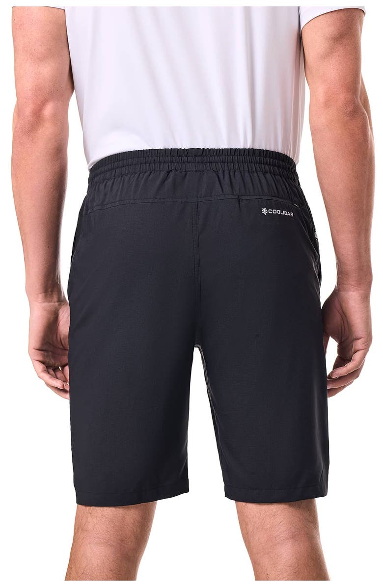 Coolibar Men's Tennis Shorts - UPF 50+ Sun Protection - Outpace, Alternate, color, Black