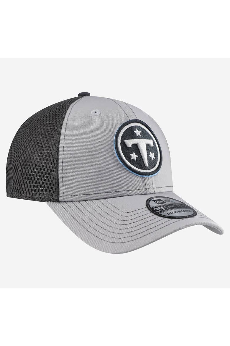 Men's New Era  Gray Tennessee Titans Grayed Out Neo 39THIRTY Flex Hat, Alternate, color, Gray