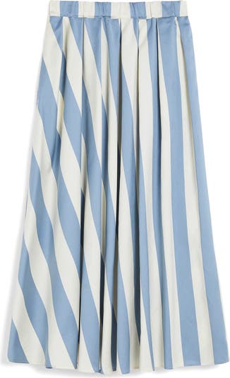 WeekendMaxMara Vidimヴィディムコットン＆シルクサテンスカート Weekend Max Mara Vidim Stripe Cotton & Silk Skirt | Nordstrom
