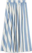 Weekend Max Mara Vidim Stripe Cotton & Silk Skirt