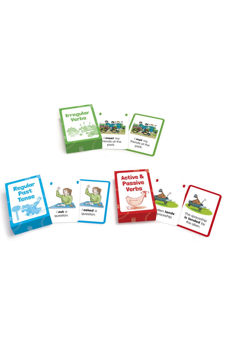 Junior Learning Verb Flashcards, Alternate, color, Multicolored