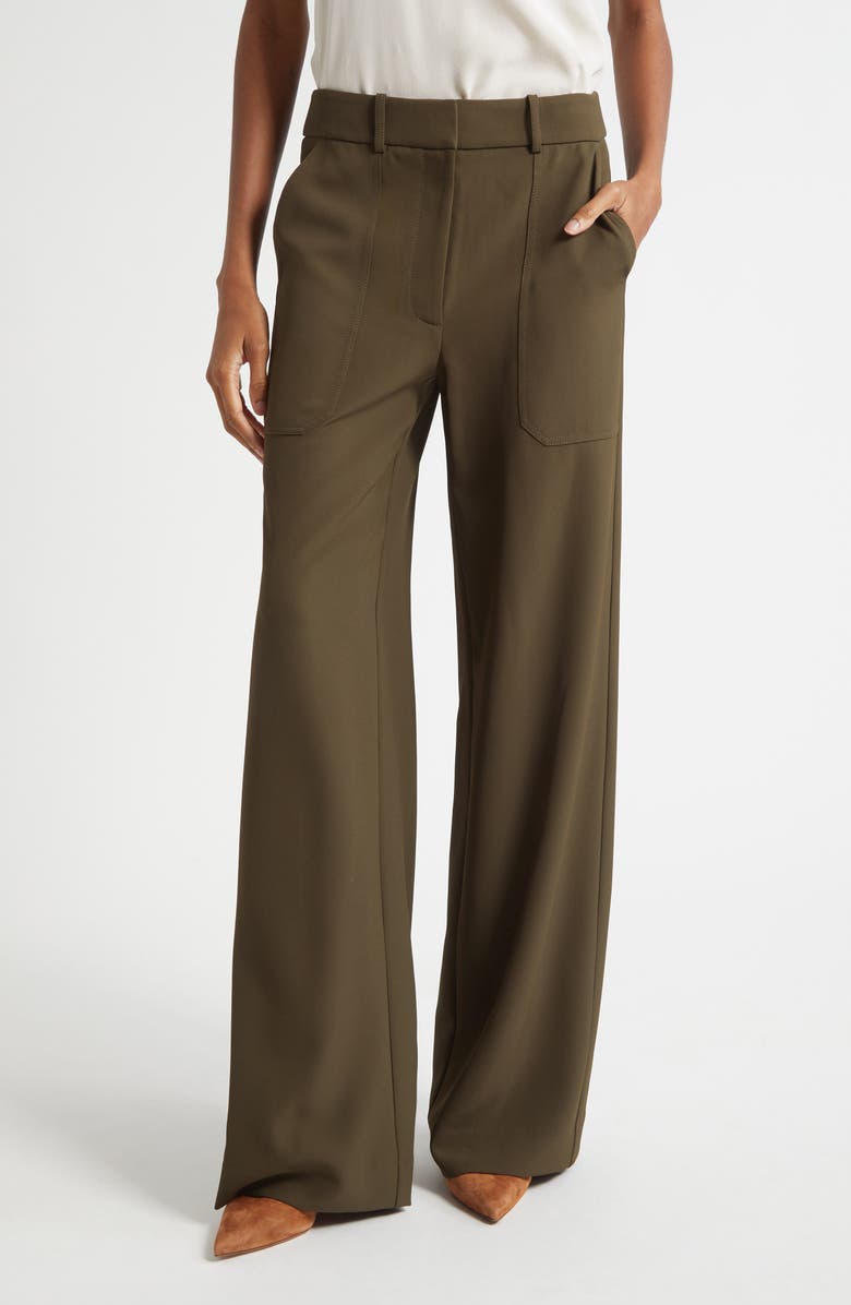 Veronica Beard Cole Straight Leg Pants, Main, color, Cypress