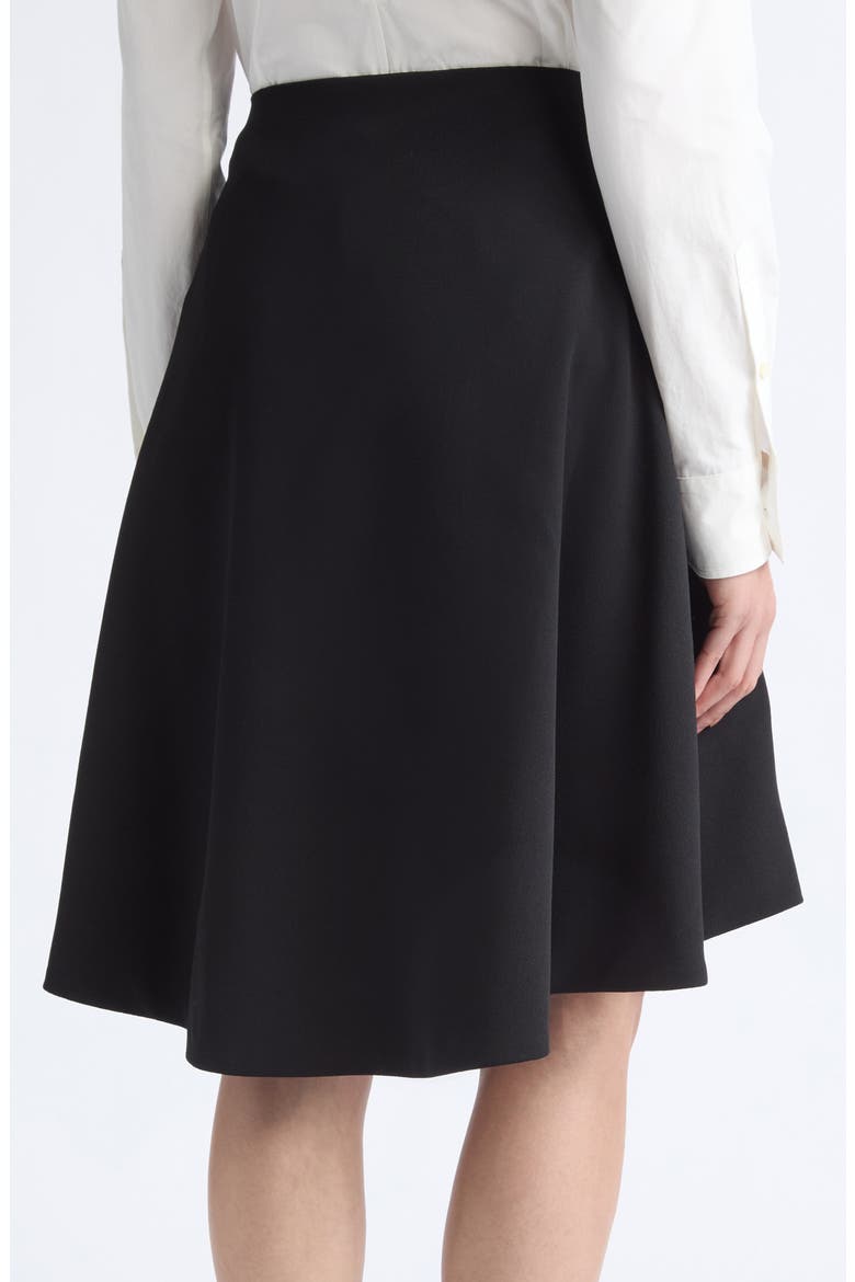 Wool Sablé Skirt, Alternate, color, BLACK
