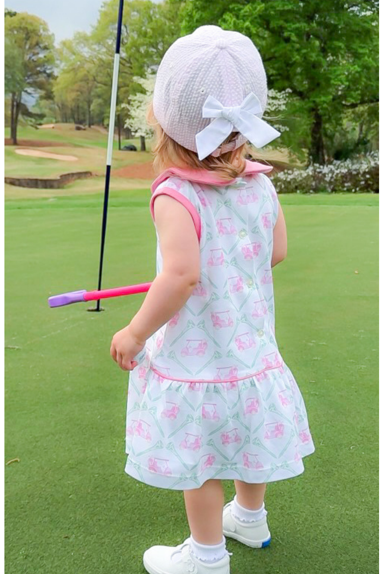 Sailboat Seersucker Bow Baseball Hat, Alternate, color, Pink