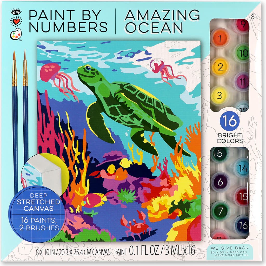 BRIGHT STRIPES Amazing Ocean Paint by Numbers Kit in Multi  product