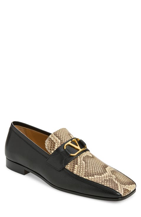 Signature VLOGO Python Embossed Loafer (Men)
