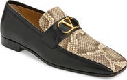 Valentino Garavani Signature VLOGO Python Embossed Loafer