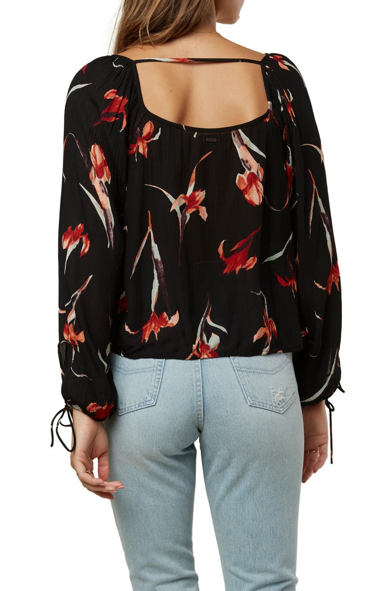 O'Neill Zeila Floral Print Woven Top, Alternate, color,
