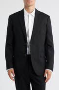 Open Edit Slim Fit Solid Linen Blend Sport Coat