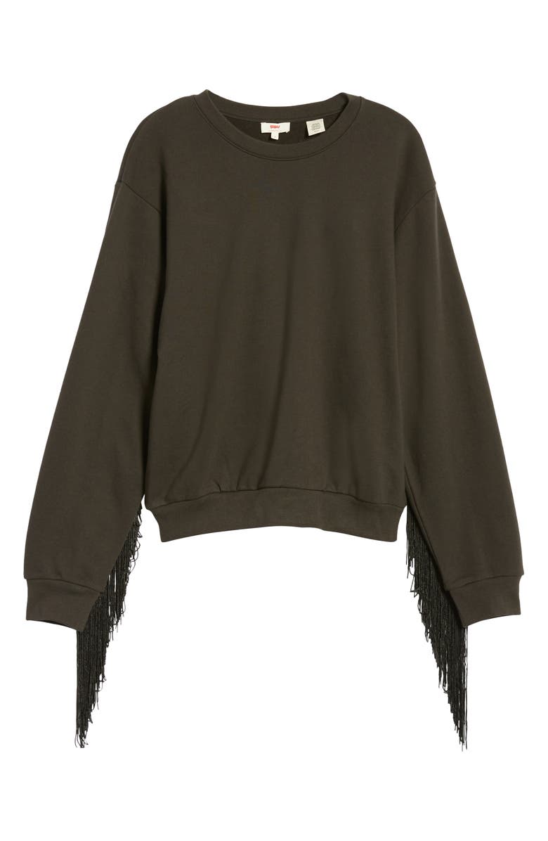Levi's<sup>®</sup> Ashley Fringe Trim Cotton Sweatshirt, Alternate, color, 