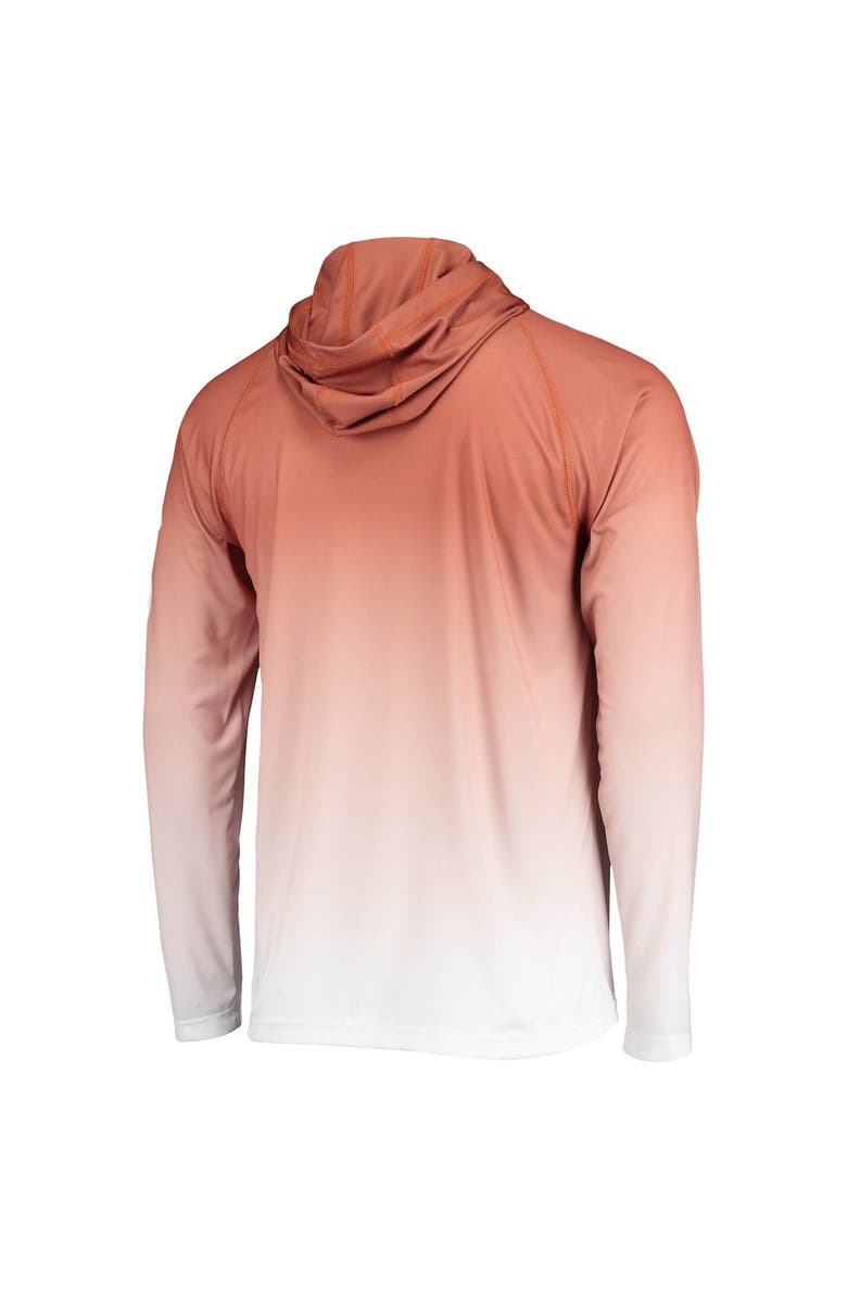Columbia Men's Columbia PFG Texas Orange Texas Longhorns Terminal Tackle Omni-Shade UPF 50 Long Sleeve Hooded Top, Alternate, color,