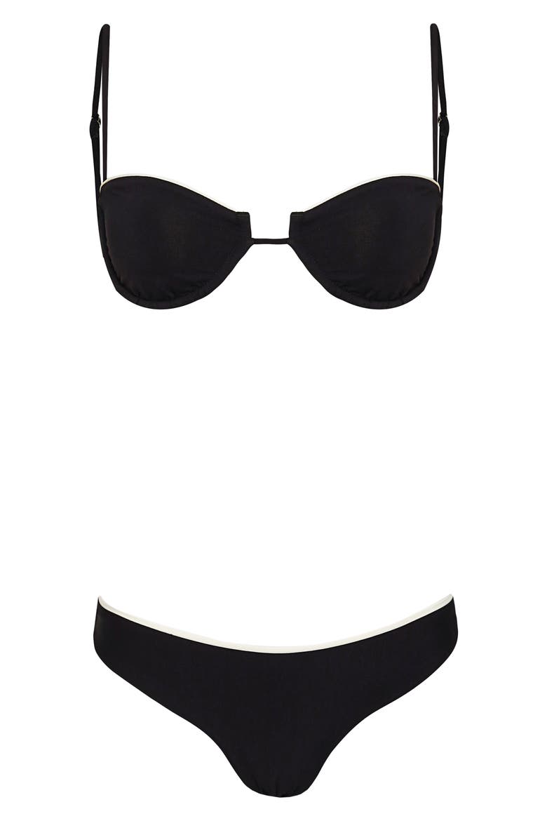 Midnight Black Bikini Bottoms, Alternate, color, BLACK