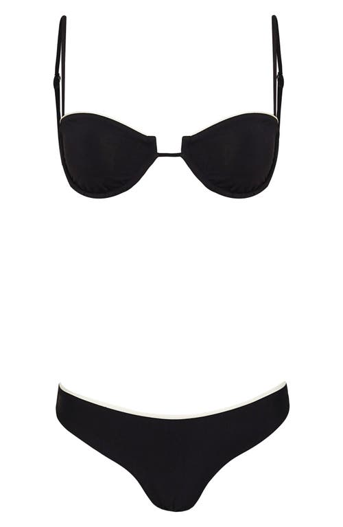 Maaji Midnight Black Amatista Reversible Underwire Bikini Top In Black