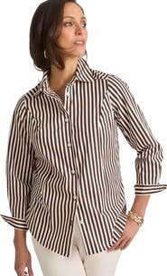Jessica London Stretch Cotton Poplin Button Down Shirt