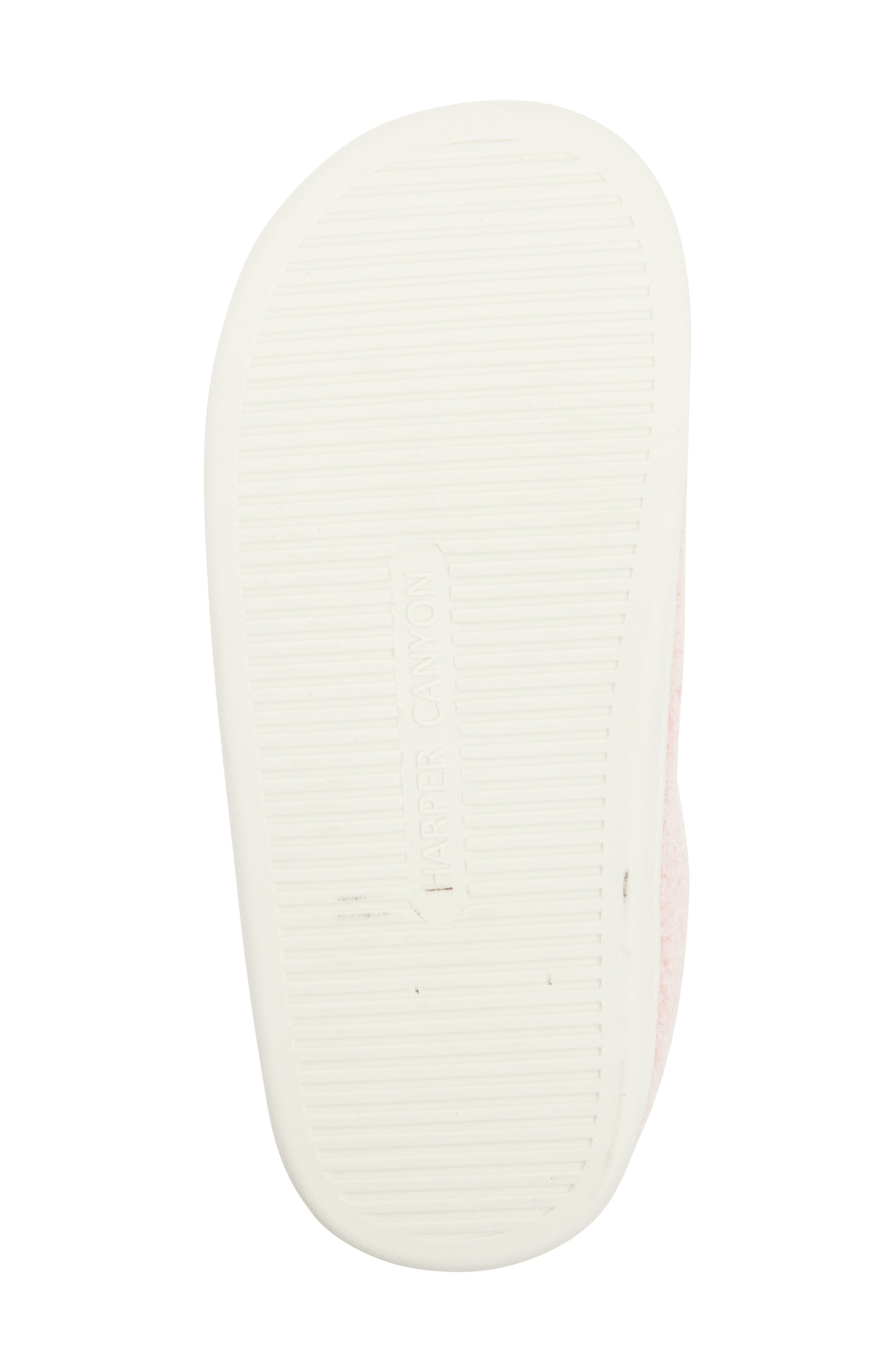 Harper Canyon Kids' Rainbow Flower Mismatched Slippers, Alternate, color, Pink Light