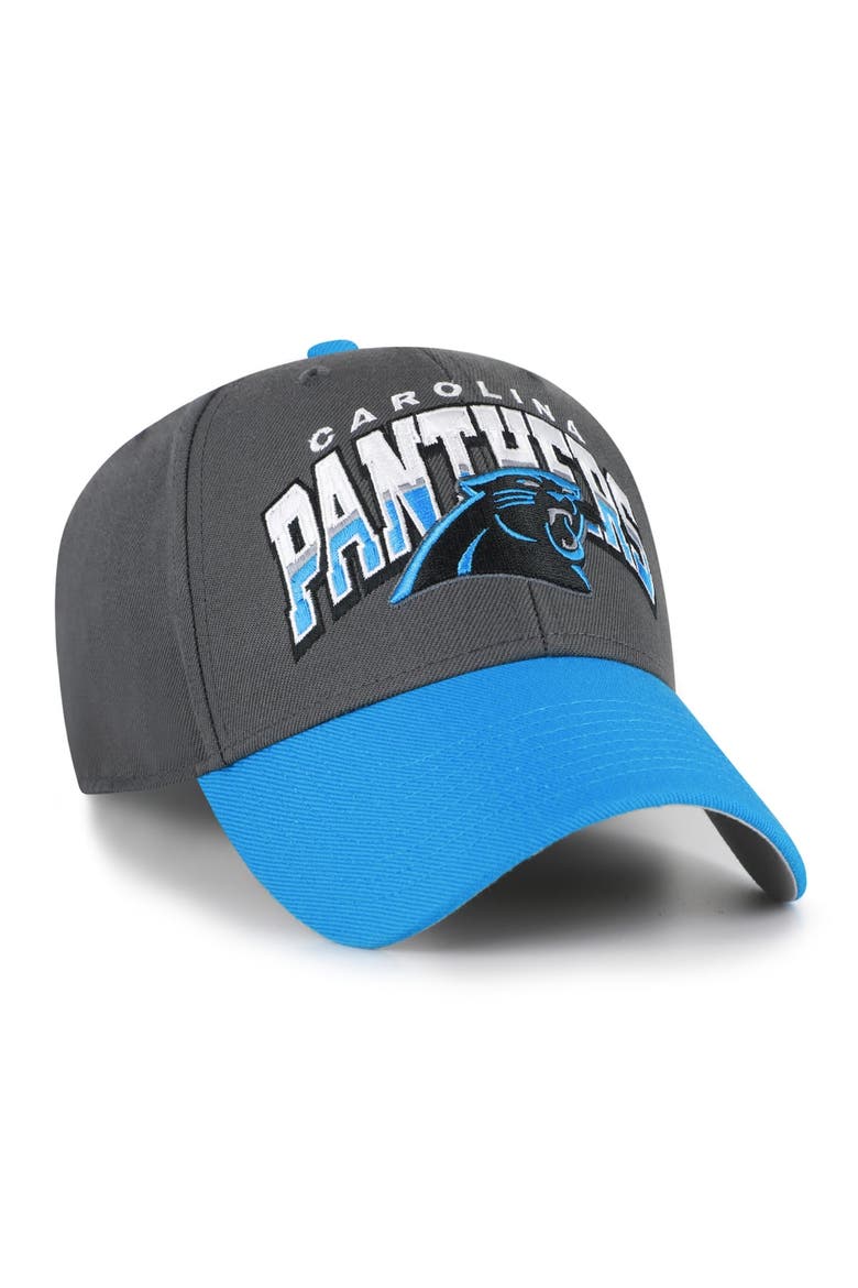 Men's '47 Charcoal Carolina Panthers Split Block MVP Adjustable Hat, Alternate, color, Charcoal