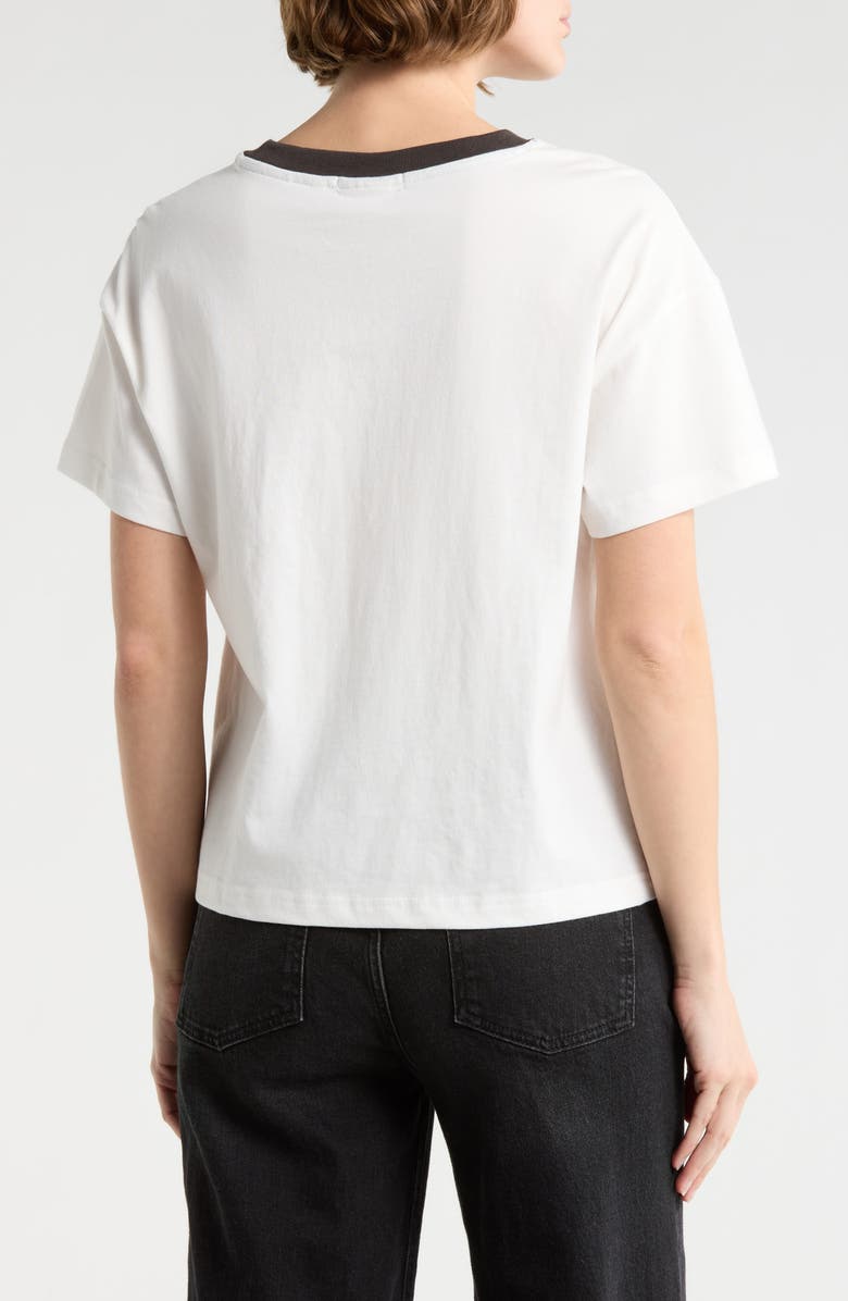 Scotch & Soda Dyed Boxy Crop Graphic T-Shirt, Alternate, color, Sugar Swizzle/ Black Sand