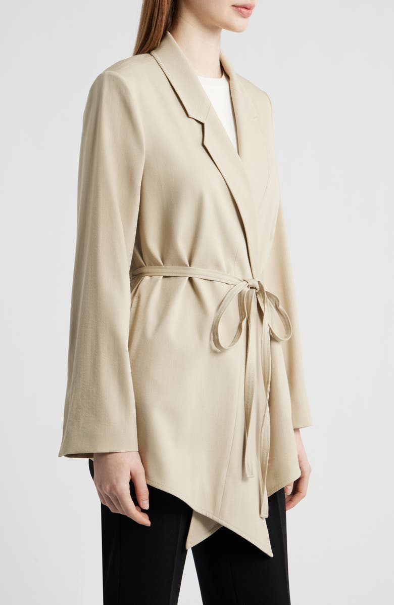 BOSS Joscara Belted Wool Blend Jacket, Alternate, color, Pumice