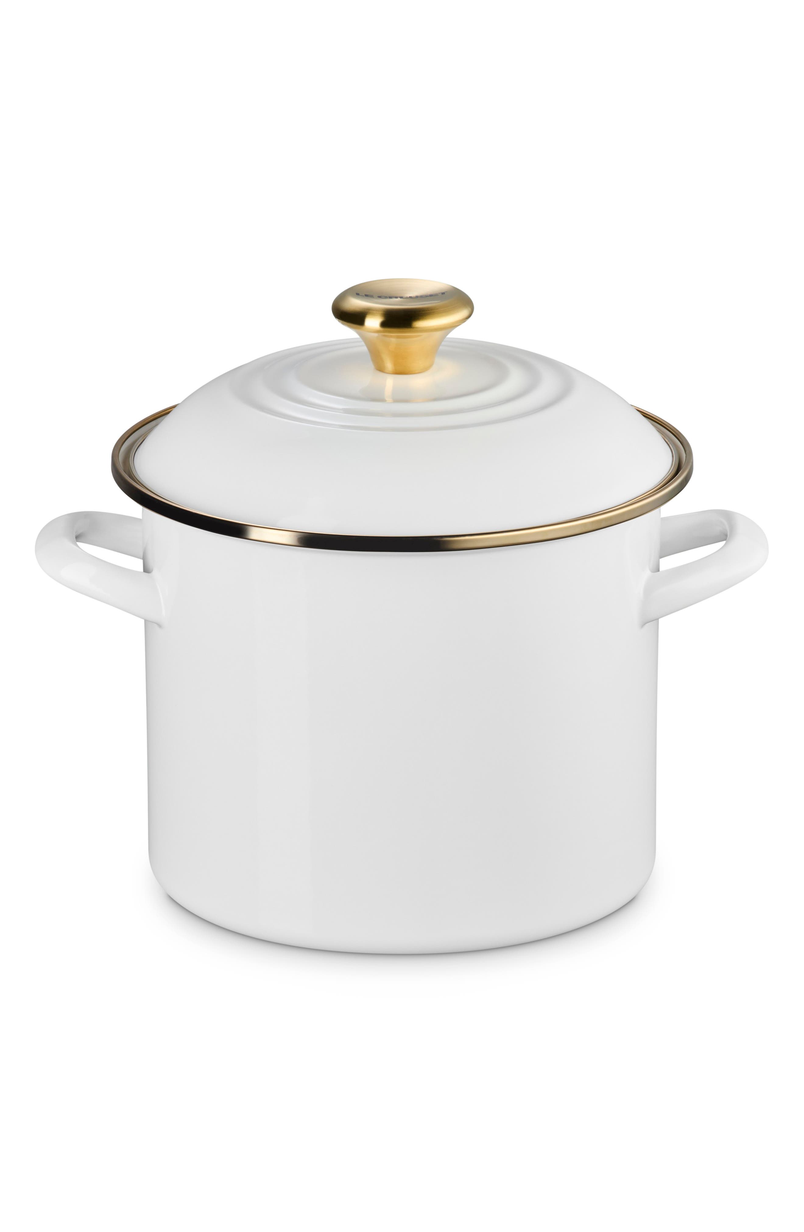 Le Creuset Enamel On Steel Stockpot In White