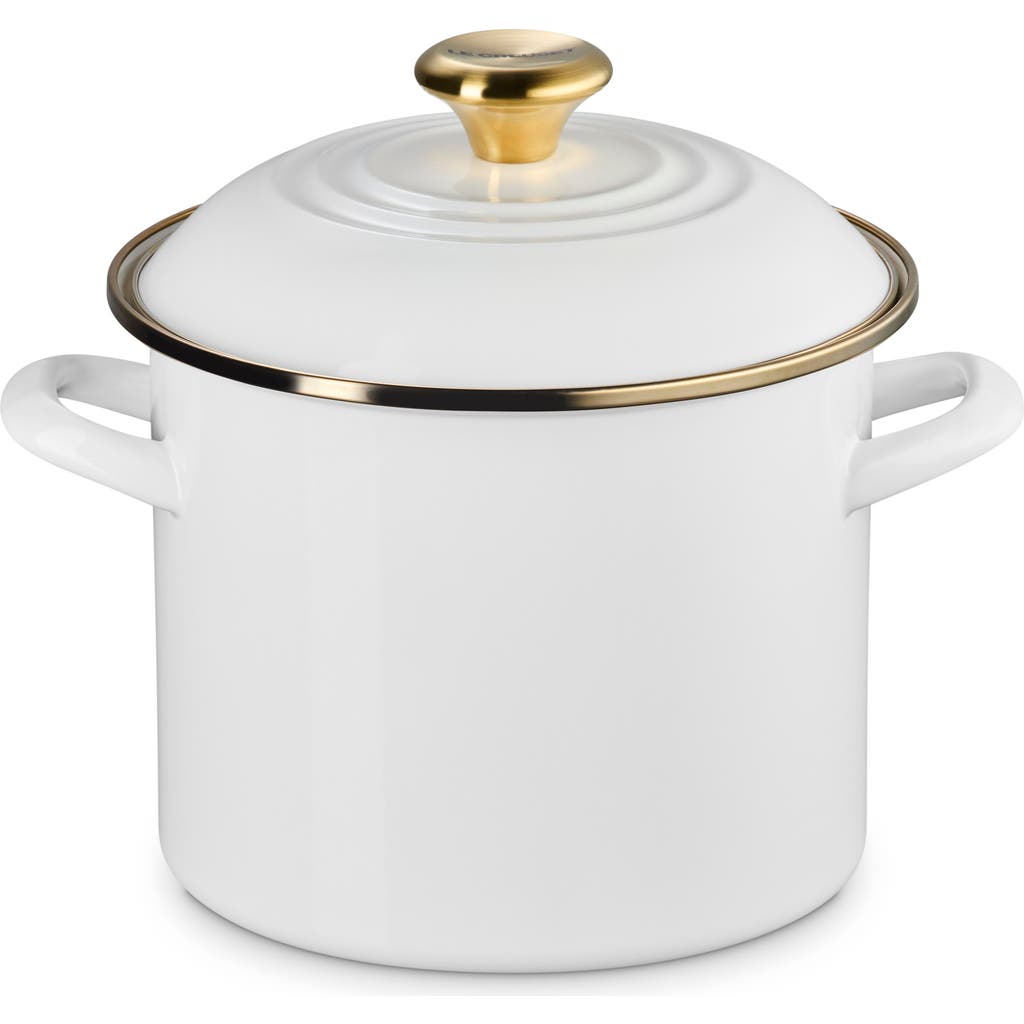 Le Creuset Enamel On Steel Stockpot In White
