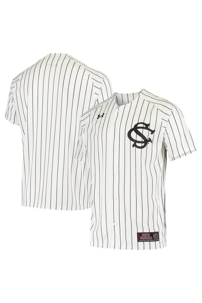 Men's Under Armour White South Carolina Gamecocks Replica Performance Baseball Jersey, Alternate, color, White