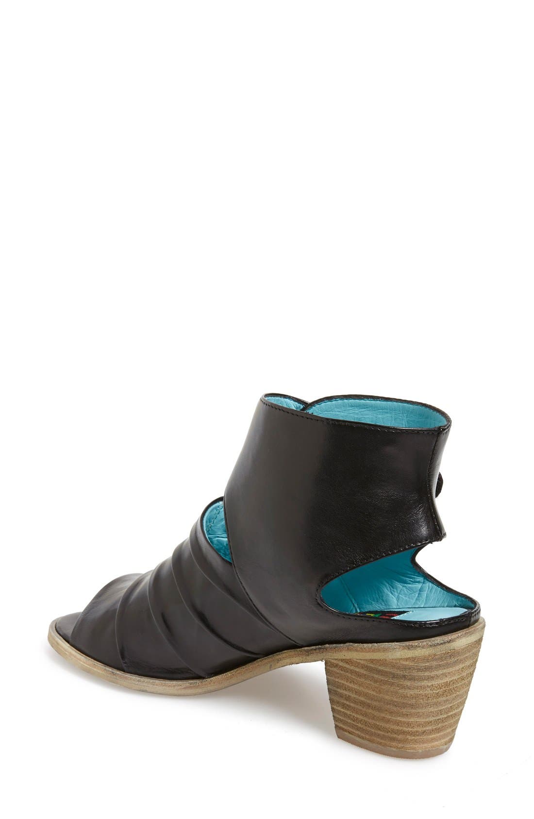 'Fidele' Peep Toe Sandal, Alternate, color, BLACK NERO LEATHER