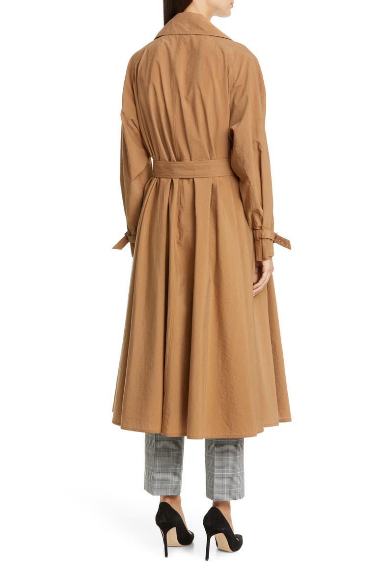 Falster Flared Trench Coat, Alternate, color, TOBACCO