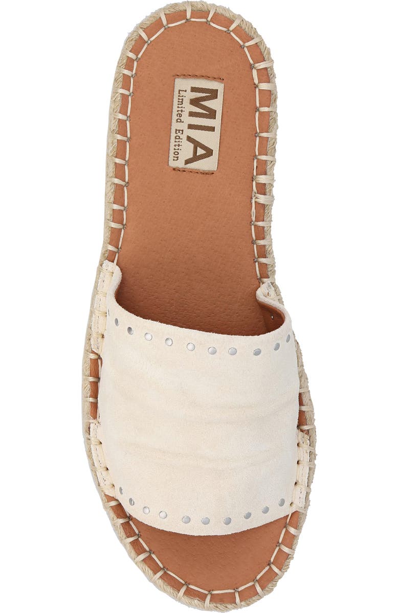 MIA Limited Edition Dahya Espadrille Platform Slide Sandal, Alternate, color, Bone