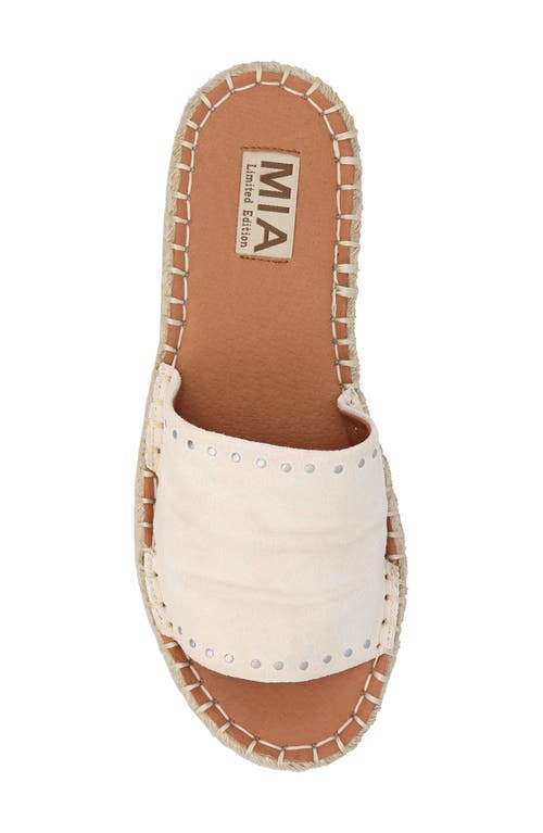 Mia Dahya Espadrille Platform Slide Sandal In Bone