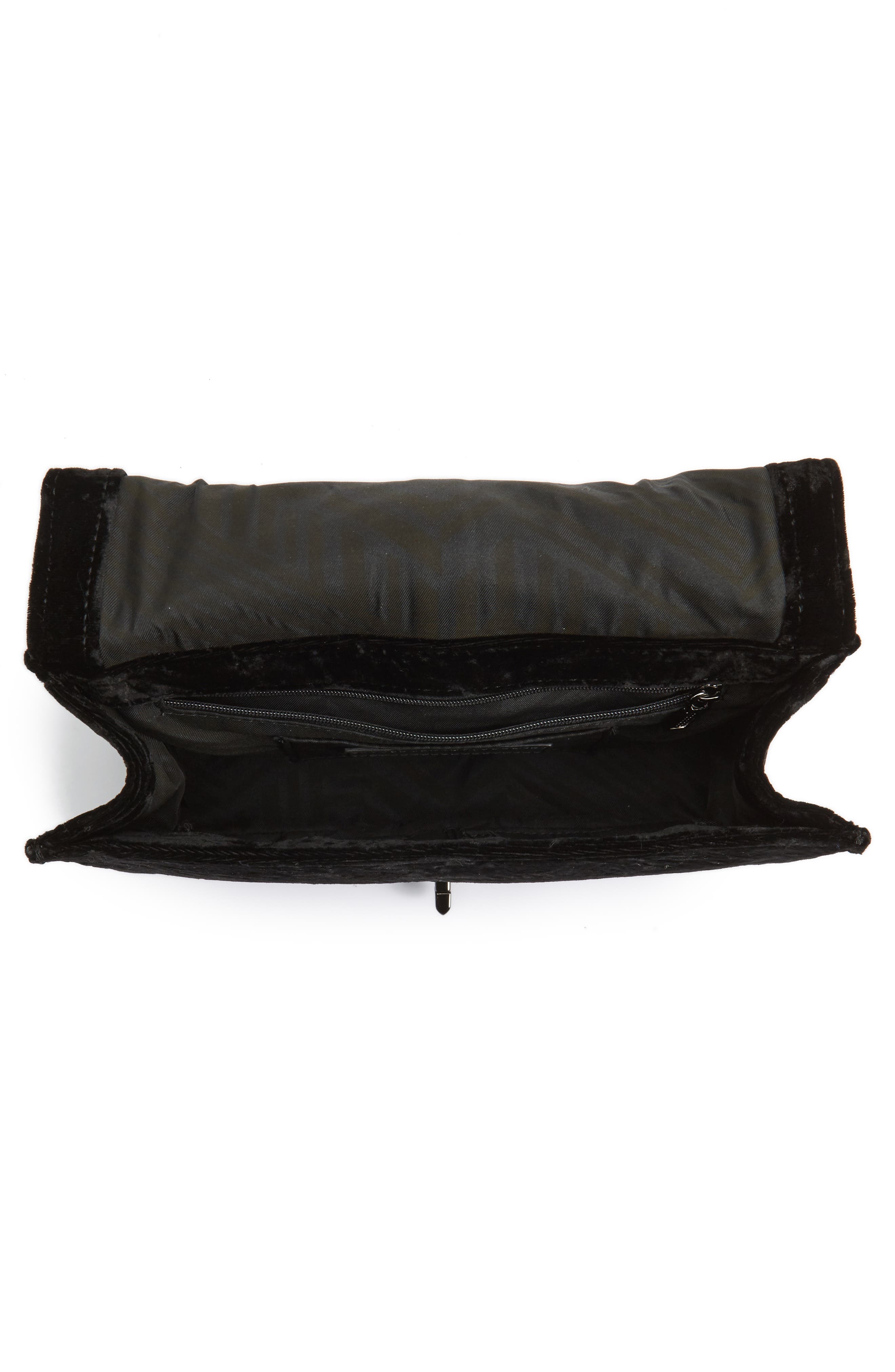 Love Velvet Quilted Crossbody Bag, Alternate, color, BLACK