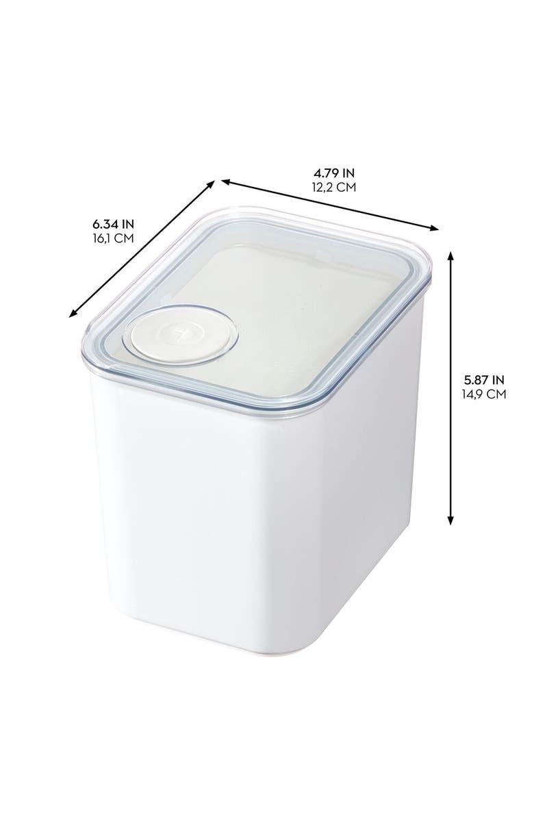 iDesign Medium Canister with Removable Pour Cap - Set of 4 - White, Alternate, color, White