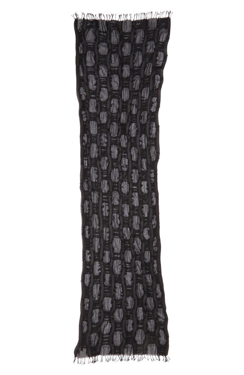 Y's by Yohji Yamamoto Cut Cotton & Wool Scarf, Main, color,